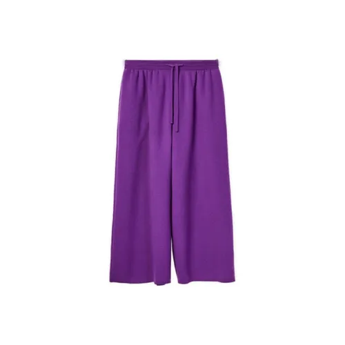 LOEWE Фиолетовые Женские Вязаные Спортивные Брюки