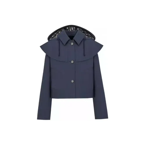 DIOR Морской Синий Женский Тренч