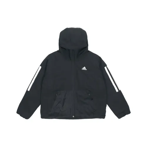 Adidas Черные Женские Объемные Куртки (Пуфы)