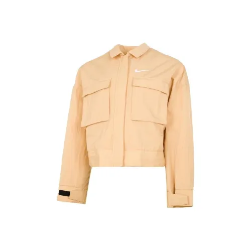 Nike Cropped Jacket Women's Orange Найк Укороченная Куртка Женская Оранжевая