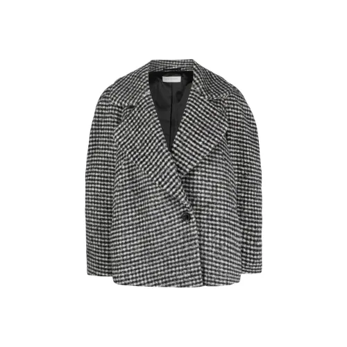 DRIES VAN NOTEN Черное женское короткое пальто