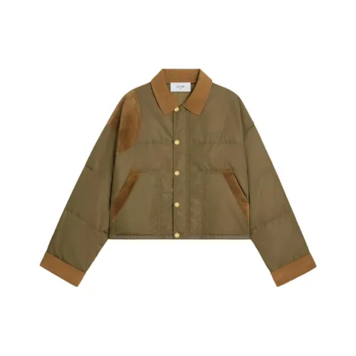 CELINE Кожа Куртка Женская Умбра