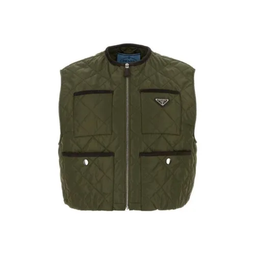 PRADA Армейский зеленый Женские жилеты