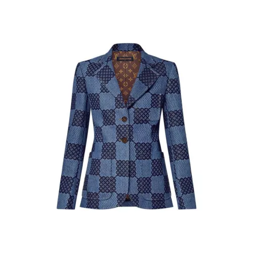 LOUIS VUITTON SS24 Бизнес Костюм Пальто Женское Синее