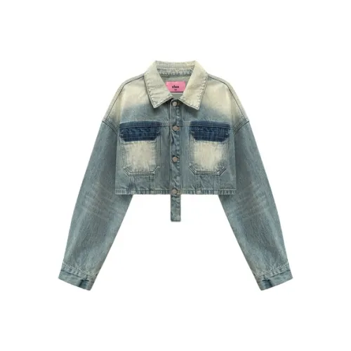 CHUU Джинсовый синий Женское короткое пальто