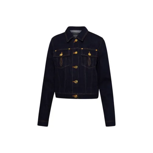 VERSACE Denim Jacket Women's Dark Blue