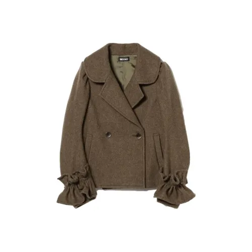 Beams Смешанное оливковое женское пальто