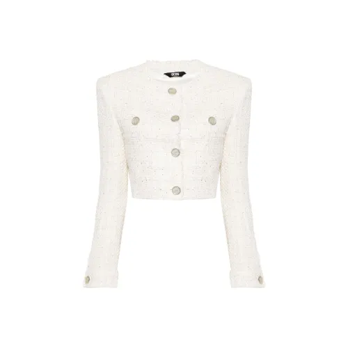 GCDS Экрю Женское короткое пальто