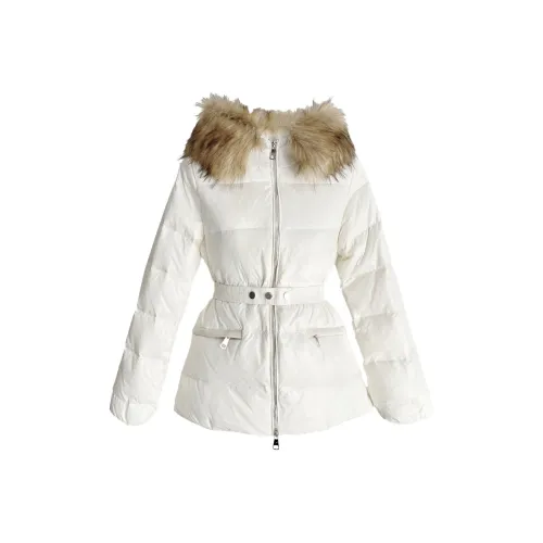 PAZZO Мода Премиум Съемный Искусственный Норковый Ремень Утяжка на Талии С Капюшоном Пуховик Женские