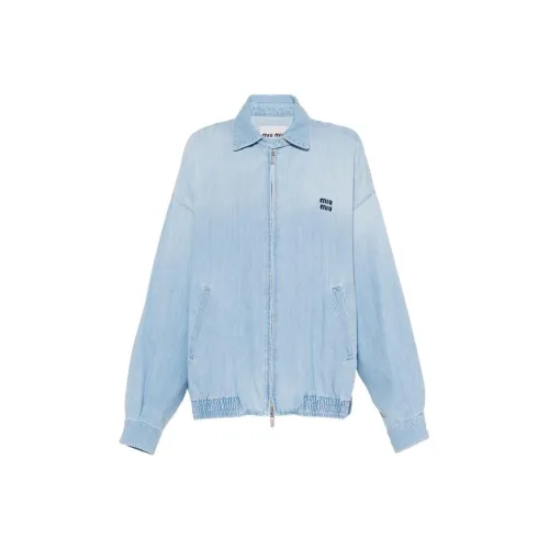 MIU MIU SS22 Denim Jacket Women's Blue