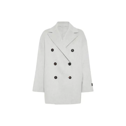 BRUNELLO CUCINELLI SS24 Пальто Женское Голубино-Серый