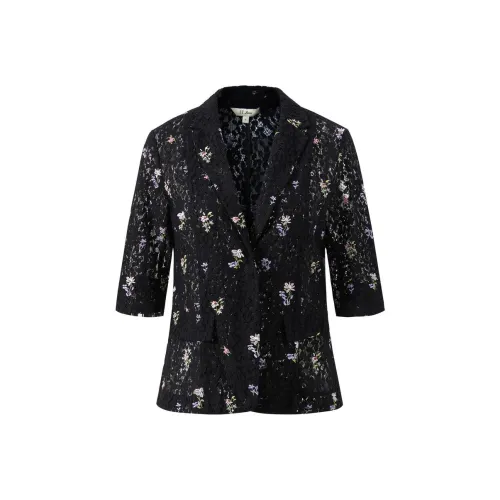 JZ Juzui Бизнес-костюм женский цветочный черный