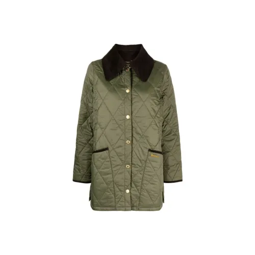 Barbour Оливково-зеленый Женские Объемные Куртки (Пуфы)