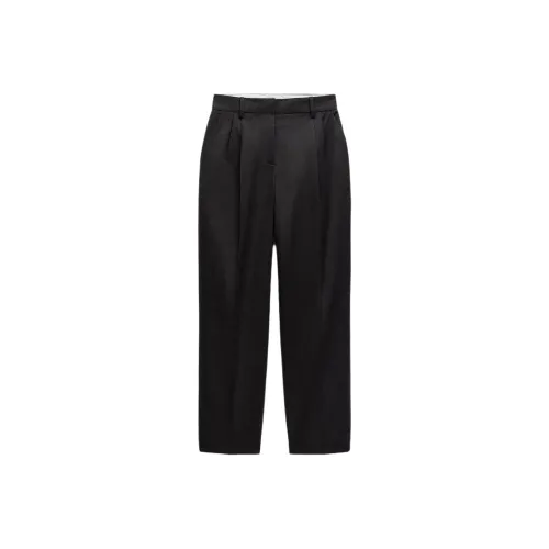 ZARA Темно-серые Женские Повседневные Брюки