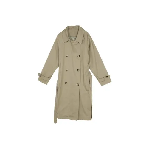 HUIXI Хаки Зеленый Женский Тренч