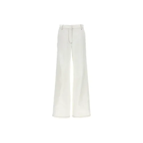 DRIES VAN NOTEN Белые Женские Повседневные Брюки
