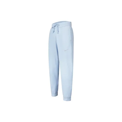 NIKE Светло-синие Женские Вязаные Тренировочные Брюки