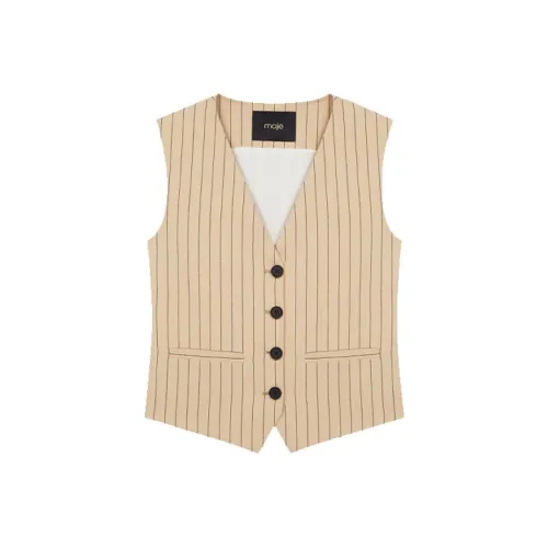 Maje Бежево-желтые Женские Жилеты