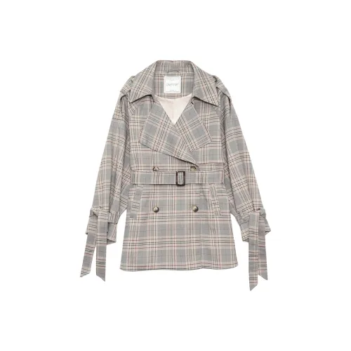 one T Апельсин Серый Женский Тренч