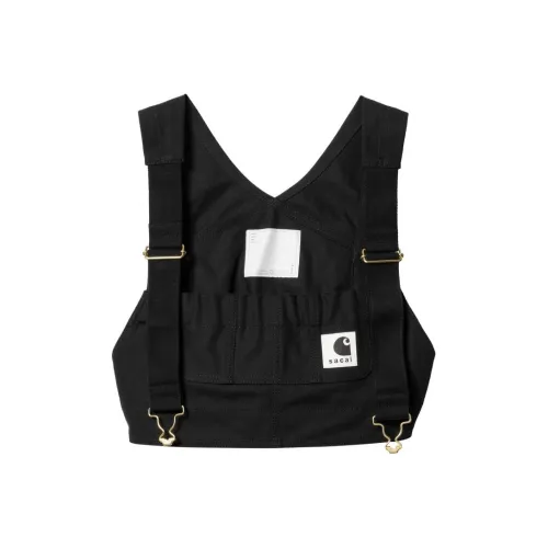 sacai X Carhartt WIP FW23 Co Branded SERIES Черные Женские Жилеты