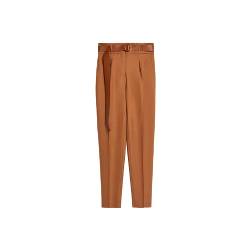 MaxMara Studio Коричневые Женские Повседневные Брюки
