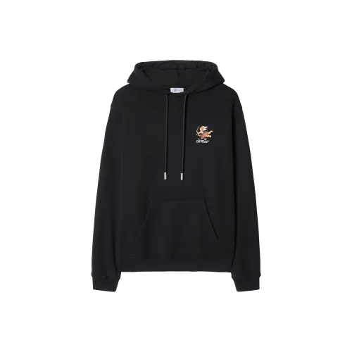 Off Белый Толстовка Женские Черный