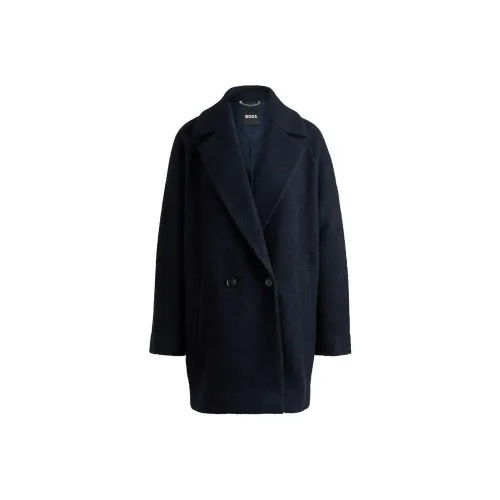 HUGO BOSS Темно-синий Женское Пальто