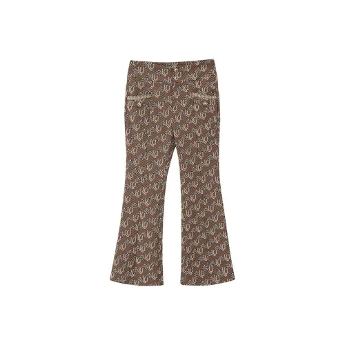 LULUALWAYS Повседневные брюки Женские Коричневый