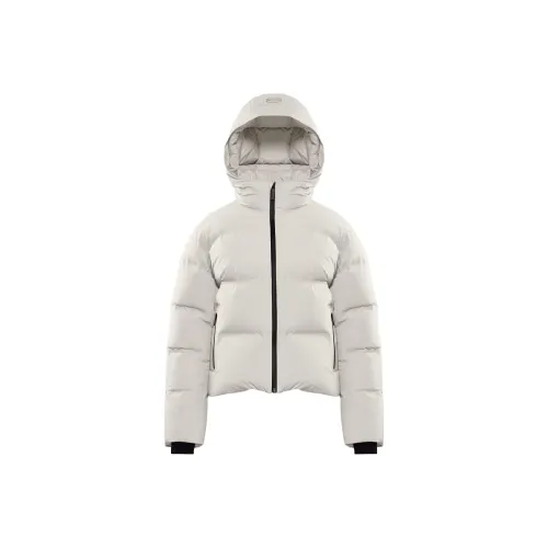 Aritzia The Супер Puff2OTM Shorty RainstopTM Пуховик Женские Матовая жемчужина Матовая жемчужина