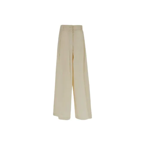 DRIES VAN NOTEN Экрю Женские Повседневные Брюки