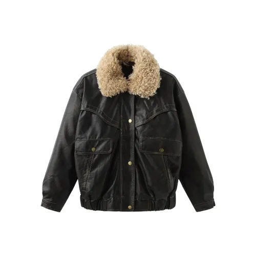 A11·N22 Кожа Куртка Женская Черная