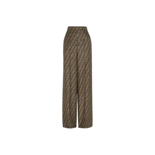 FENDI FW22 Повседневные брюки Женские Хаки