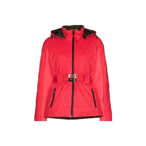 FENDI Красный Женские Объёмные Куртки (Пуфы)