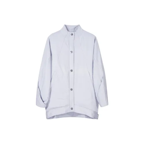 Maison Mai Хлопковый пуховик женский цвет слюда серебряный