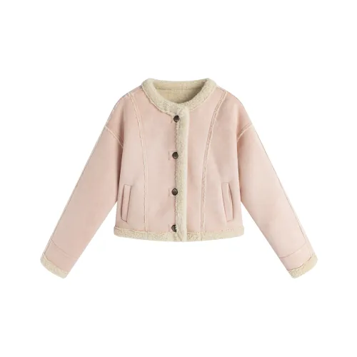 Delight In You Бархат Feel Пальто Женское Светло-Вишнево-Розовый