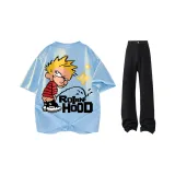 Футболка Arctic Ice Синий + Черные Джинсы