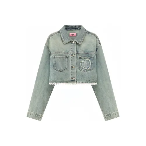 CHUU Cropped Coat Женское Джинсовый Синий