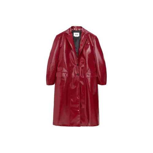 MSGM Женское пальто красного цвета