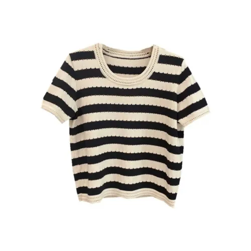 NEMOWU Трикотаж Женский Абрикосовые Полосы