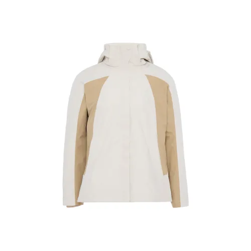 TOREAD Водонепроницаемый и Теплый Ветровка Женские Полярный Белый Древесина