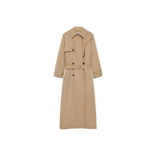 LOEWE FW23 Тренчкот Женский Бежевый Желтый