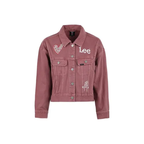 Lee Женские Джинсовые Куртки Красного цвета