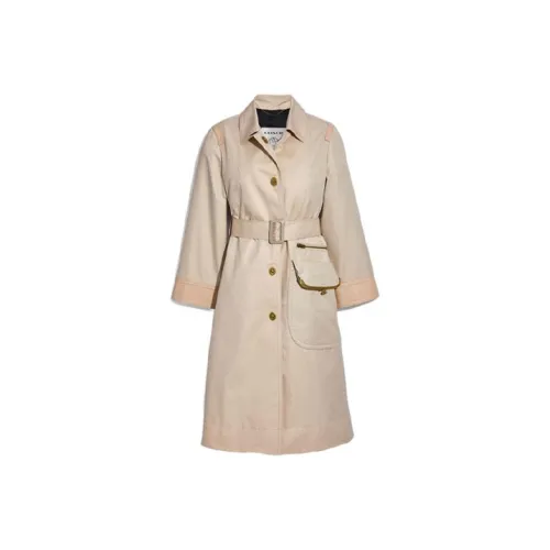 COACH Cashin Тренчкот Женский Светлый Хаки