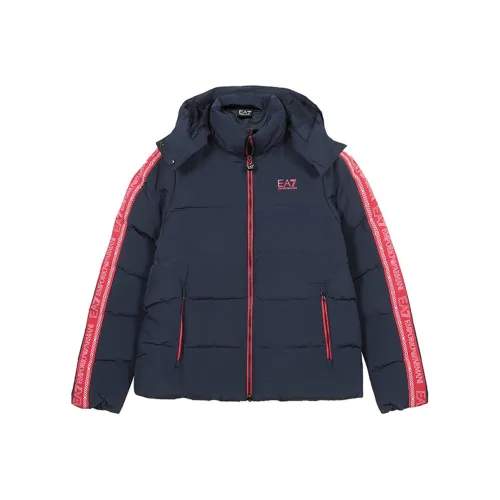 EMPORIO ARMANI EA7 Хлопковый пуховик Зимний Женский Ночной синий