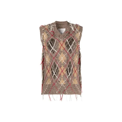 Maison Margiela Жилет Женские Коричневый Многоцветный