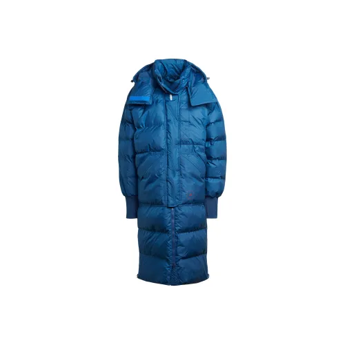 Adidas x Stella McCartney Хлопковый пуховик женский синий