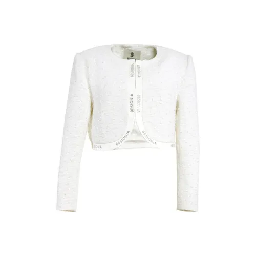 BESIONIA SS24 Cropped Coat Женское Белое