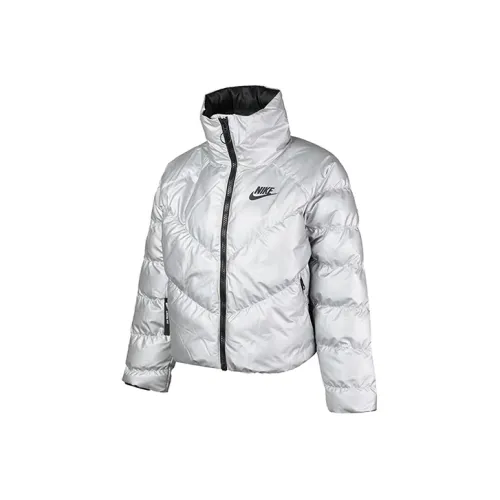 Nike Пуховая куртка Женская Серебряная
