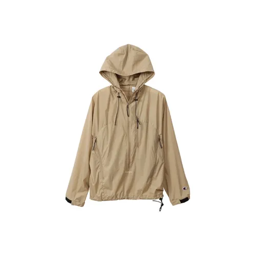 Champion Прямой крой Ветровка Японская версия Женская Хаки