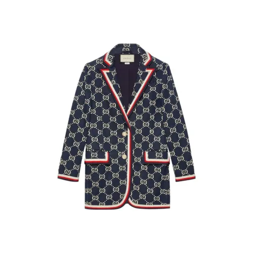 GUCCI Бизнес-костюм Пальто Женское Морской синий